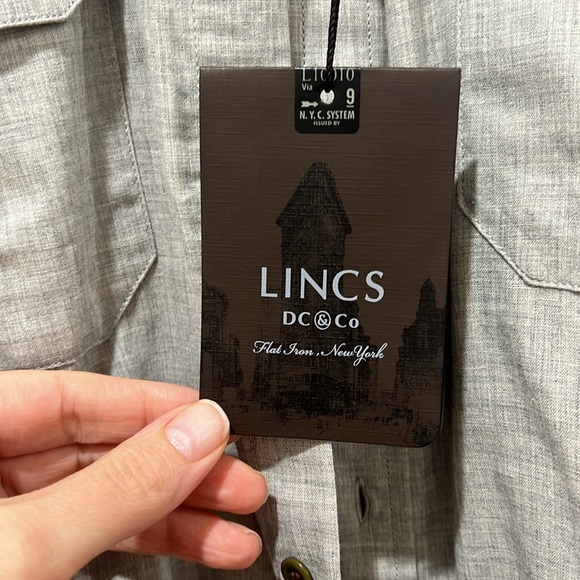 LINCS DC@Co men’s buttoned down. Size M. Gray. - Picture 2 of 11